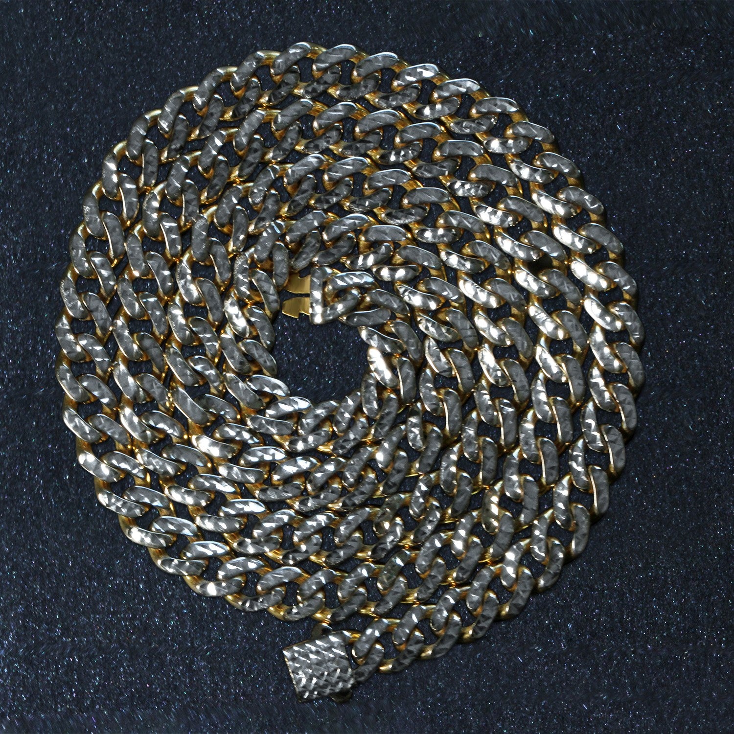 14k yellow gold modern Miami Cuban chain with high polish and 6.50 mm links, showcasing luxury craftsmanship.