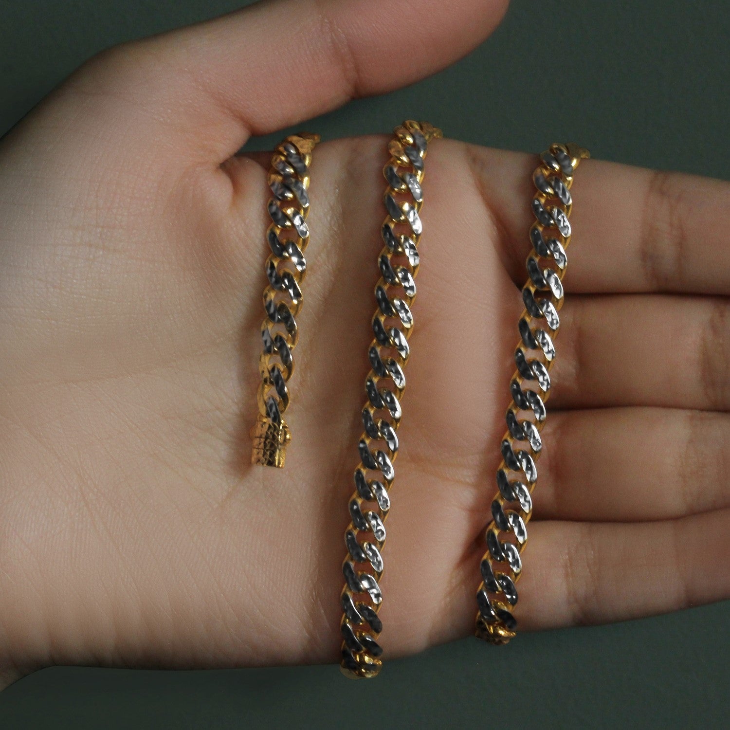 14k yellow gold modern Miami Cuban chain with high polish finish and sleek 6.50 mm links, perfect for luxury styling.
