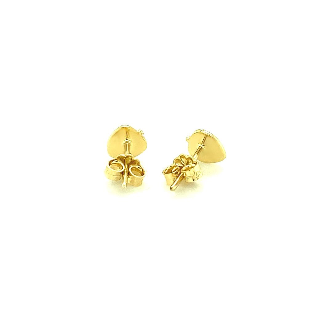 14k yellow gold enameled strawberry stud earrings, elegantly designed for a luxurious touch to any outfit.