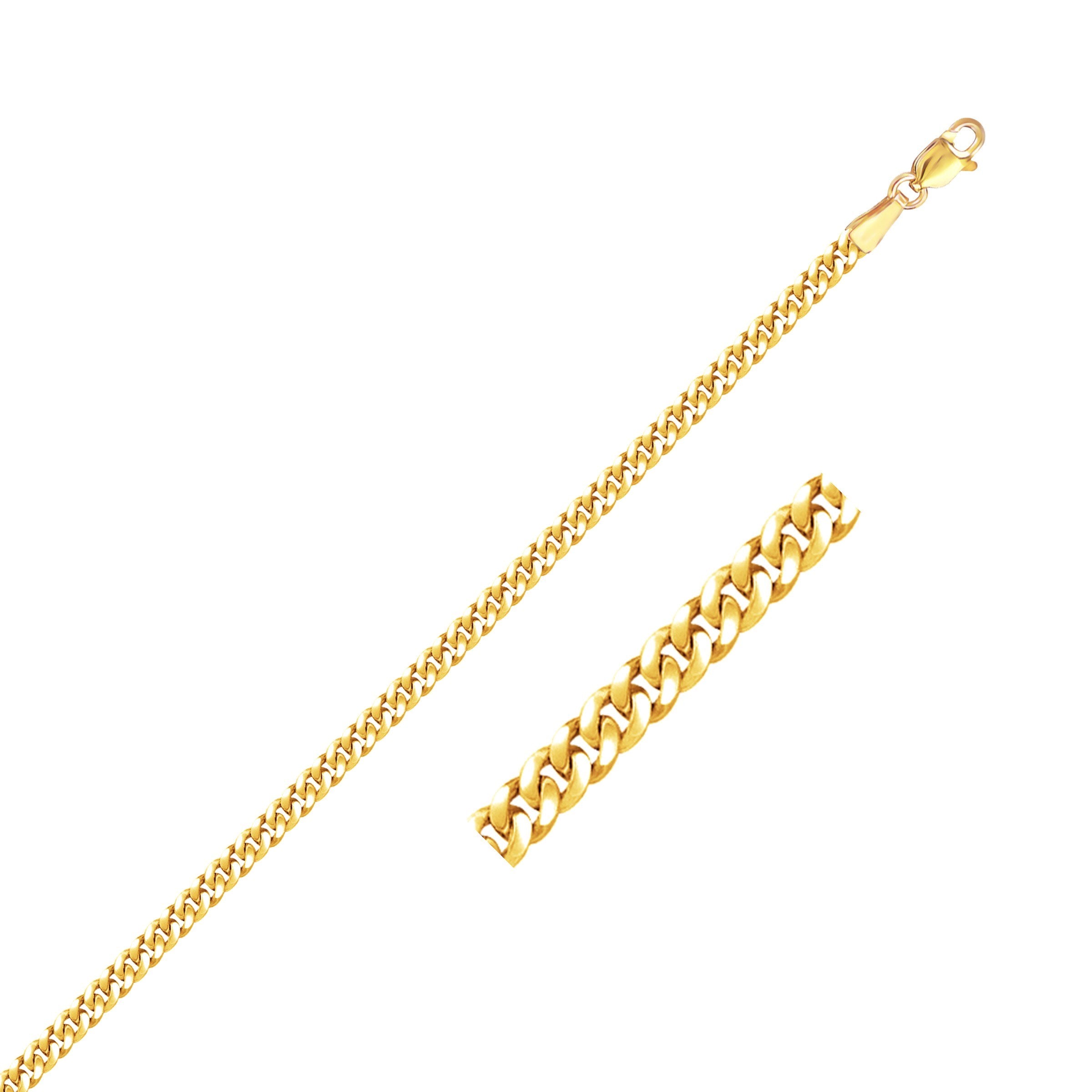 14k yellow gold gourmette chain with a modern design, perfect for layering or wearing solo as a statement piece.