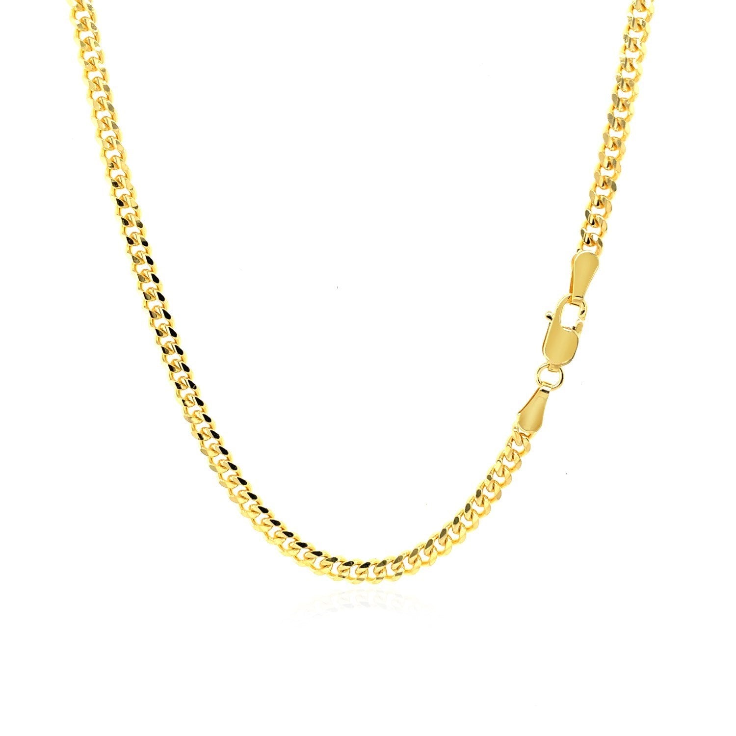 14k yellow gold gourmette chain with a modern design, showcasing a luxurious and elegant aesthetic.