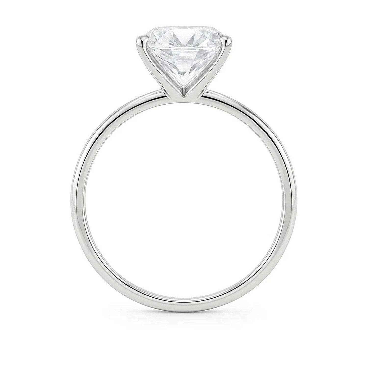 5 carat radiant lab-grown diamond solitaire ring in elegant 10K white gold, showcasing a stunning G/VS1 clarity.