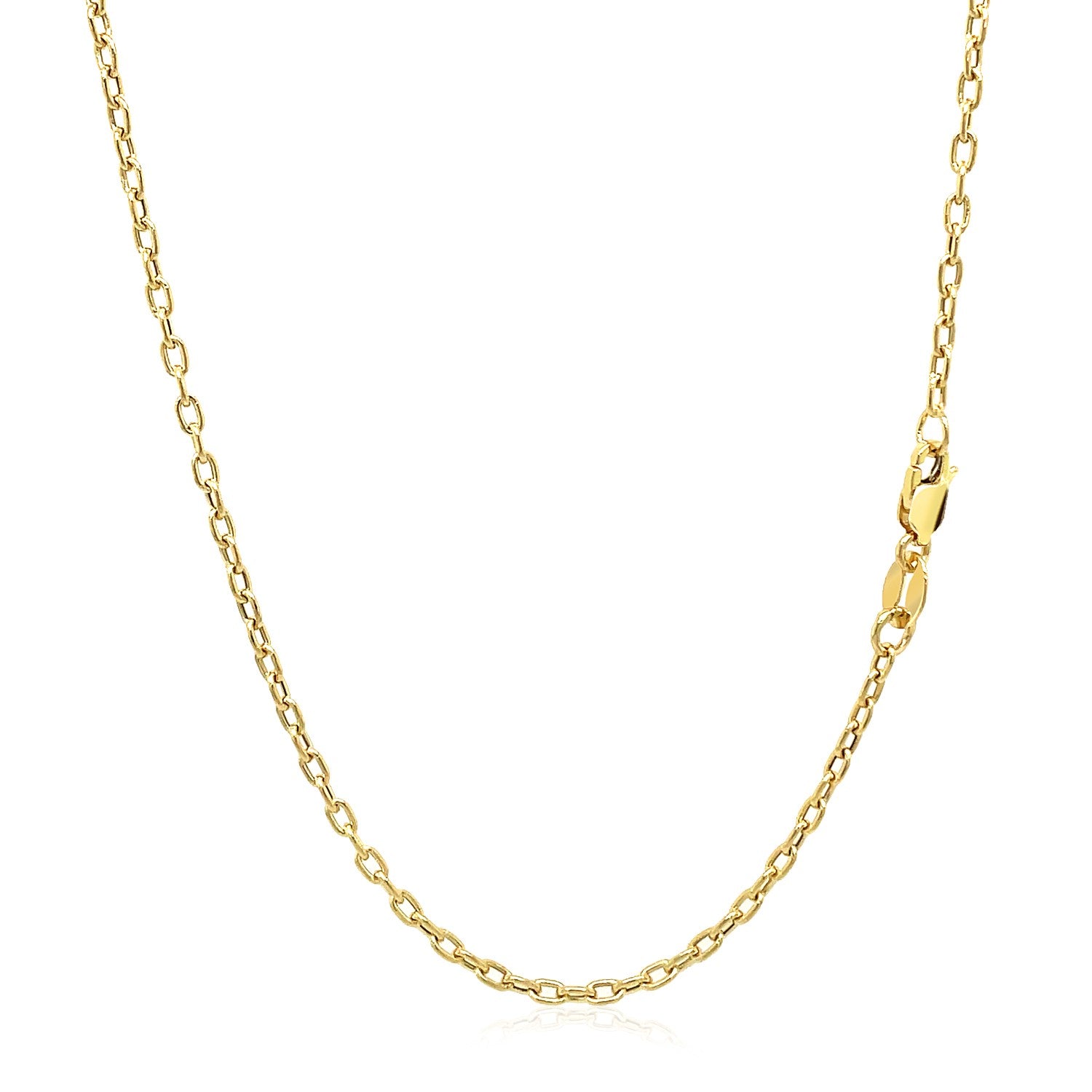 14k yellow gold double extendable cable chain with contemporary design and round stud features, perfect for layering.