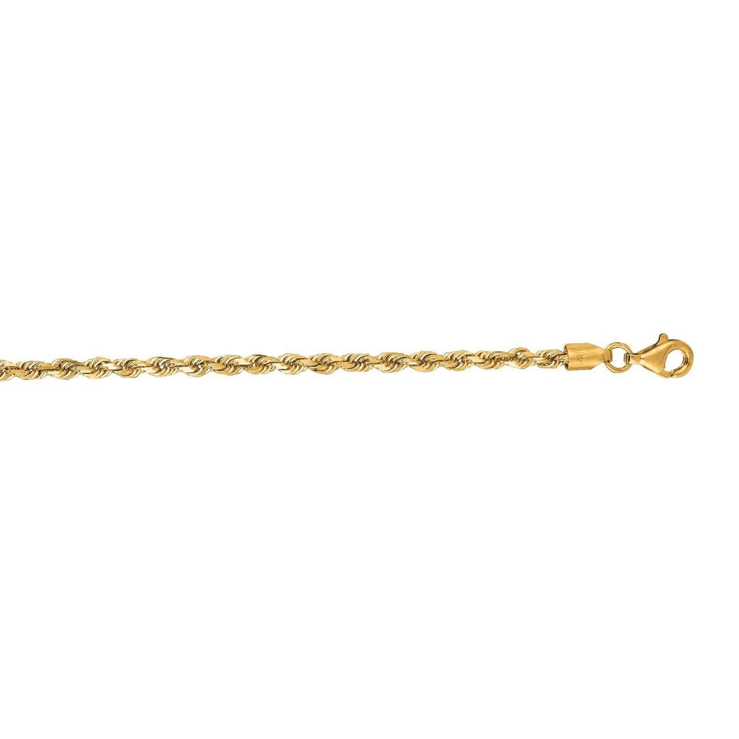 10k yellow gold solid diamond cut rope bracelet featuring a contemporary chain design, perfect for luxury elegance.