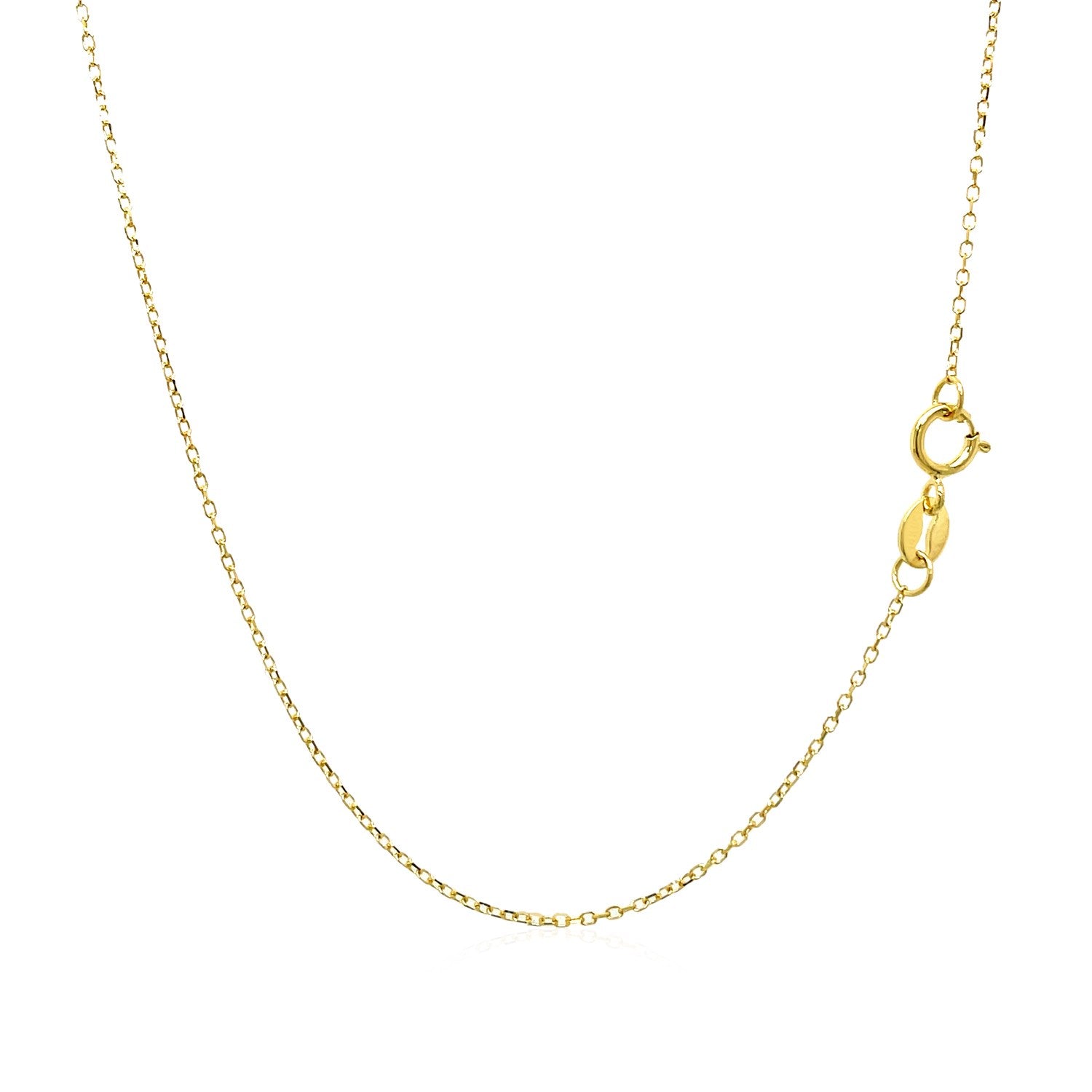 14k yellow gold diamond cut cable link chain featuring modern design and exquisite craftsmanship, perfect for layering.