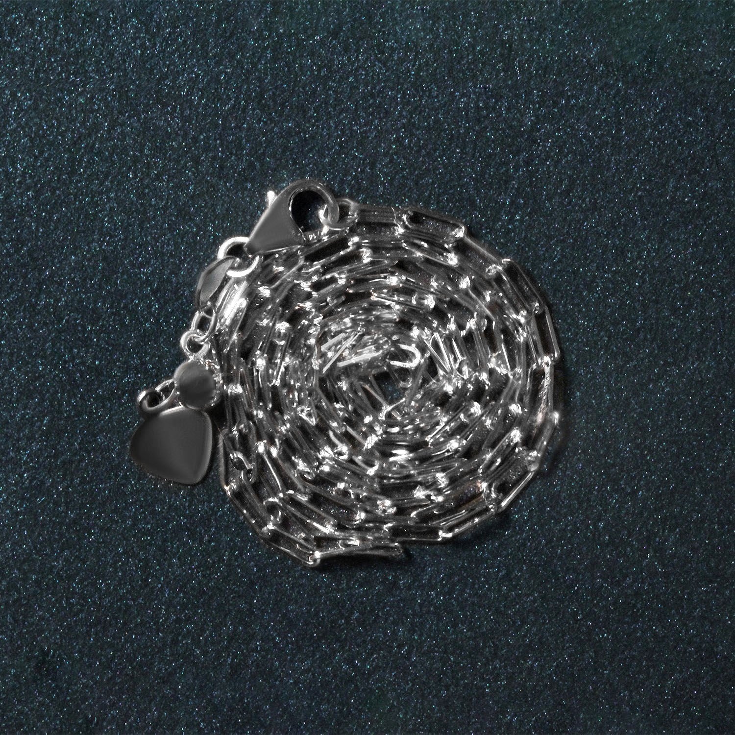 14k white gold adjustable paperclip chain featuring modern links for a chic, versatile look in luxury jewelry.