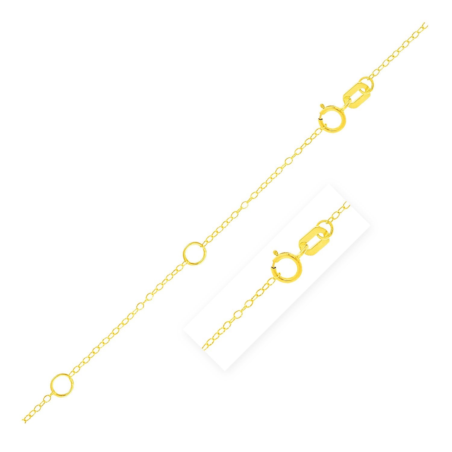 Contemporary 10k yellow gold double extendable Piatto chain featuring a sleek round design for elegant layering.