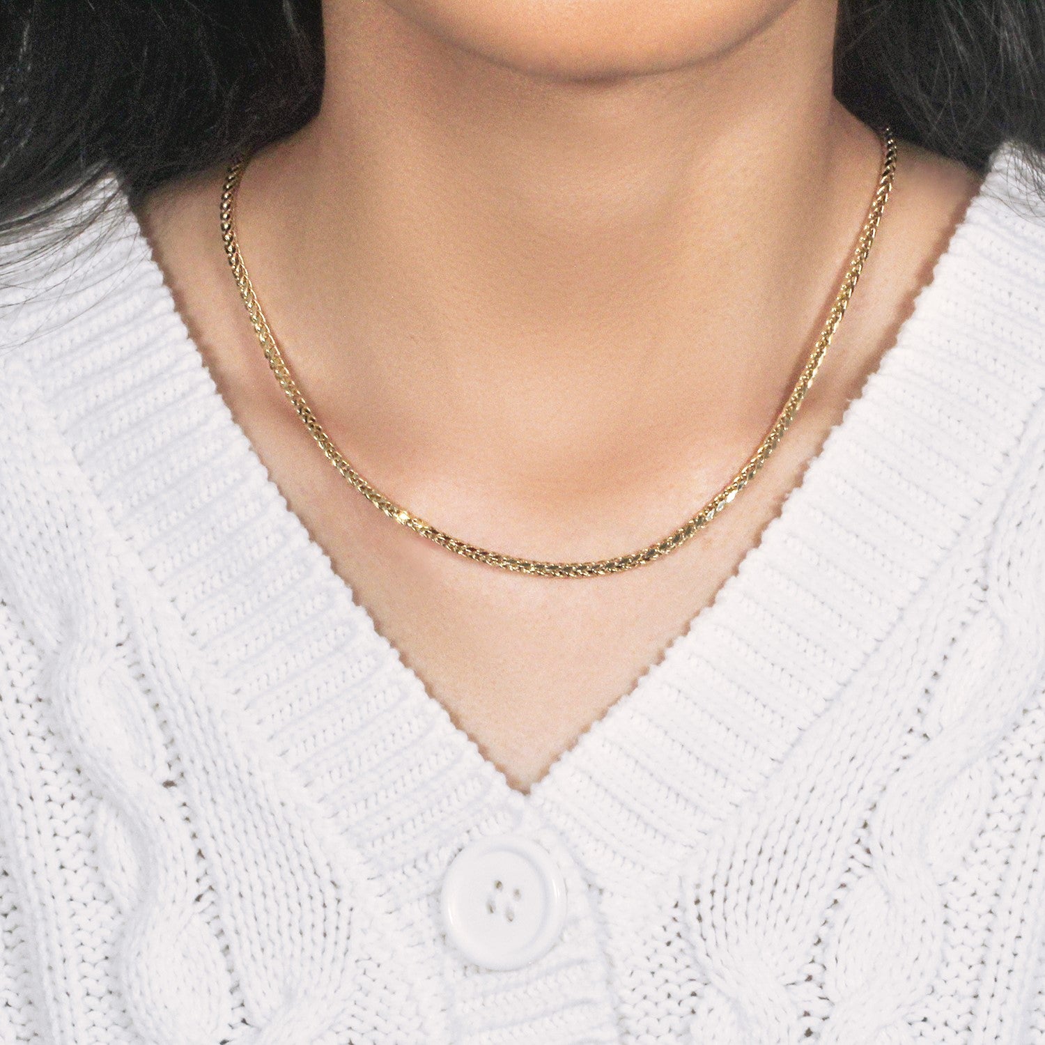 14k yellow gold diamond cut round Franco chain, 2.70 mm, showcasing elegant design and luxurious craftsmanship.