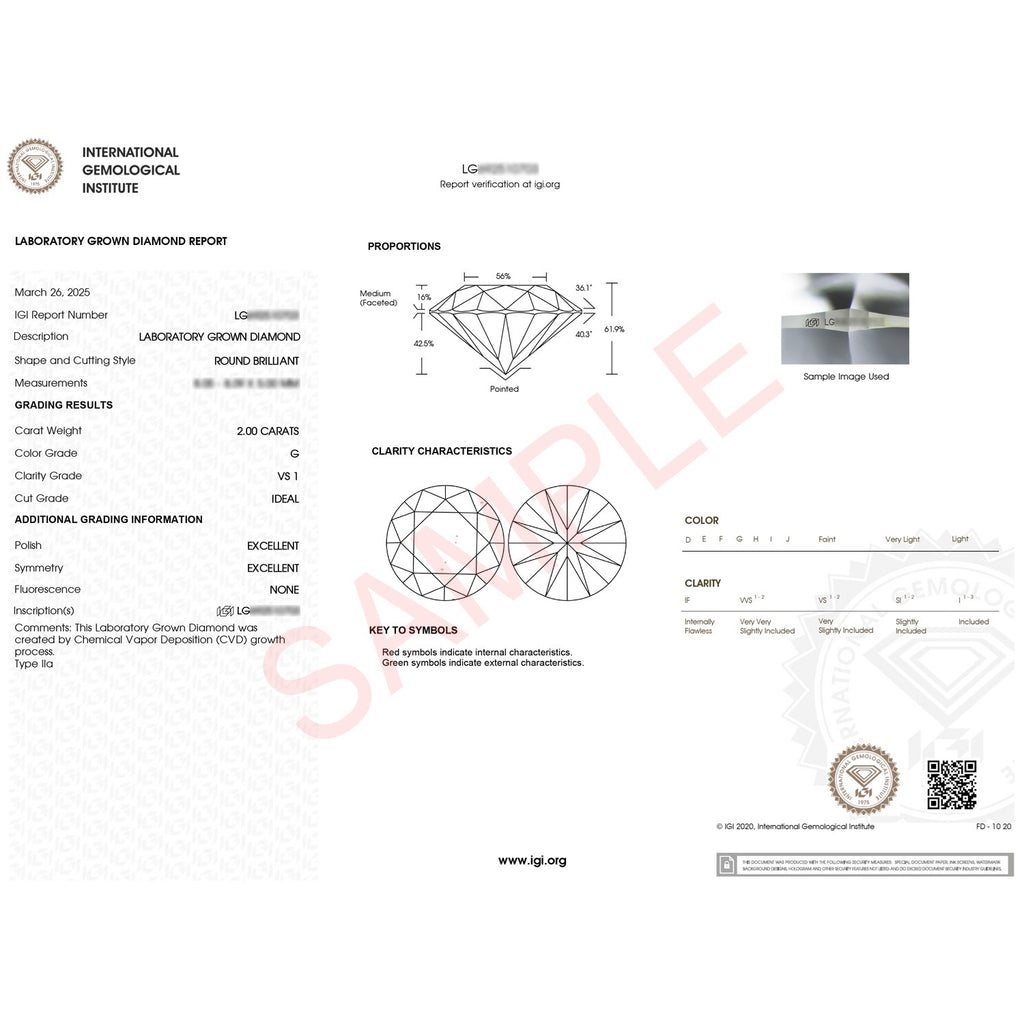 2 carat round lab-grown diamond solitaire ring in 10K white gold, showcasing timeless elegance and classic design.