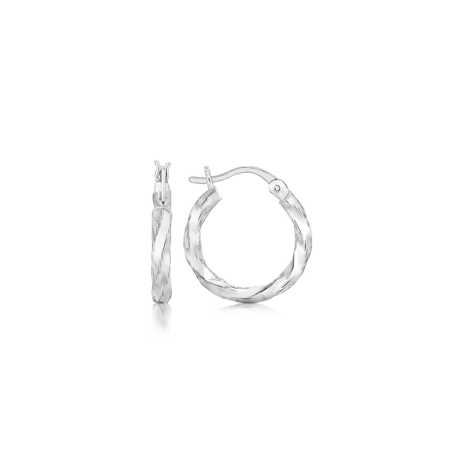 Sterling Silver Polished Hoop Earrings