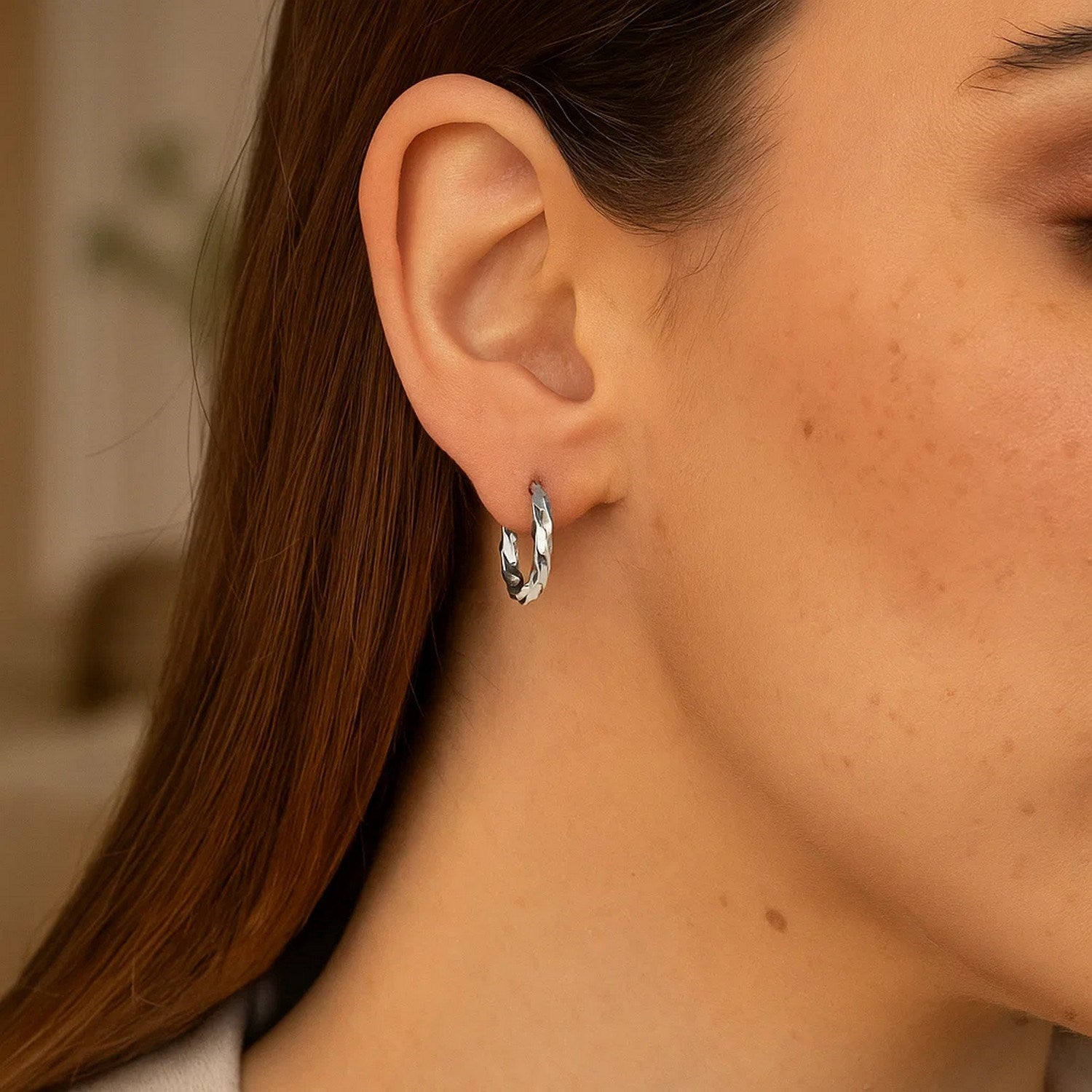Sterling Silver Polished Hoop Earrings