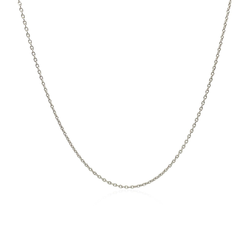 10k white gold oval cable link chain featuring modern design and exquisite 14k gold craftsmanship.