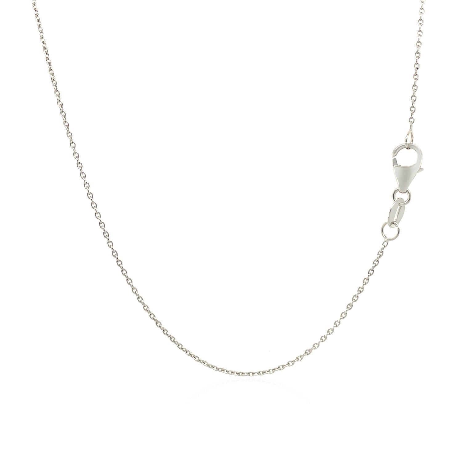 10k white gold oval cable link chain featuring modern design and exquisite 14k gold craftsmanship.