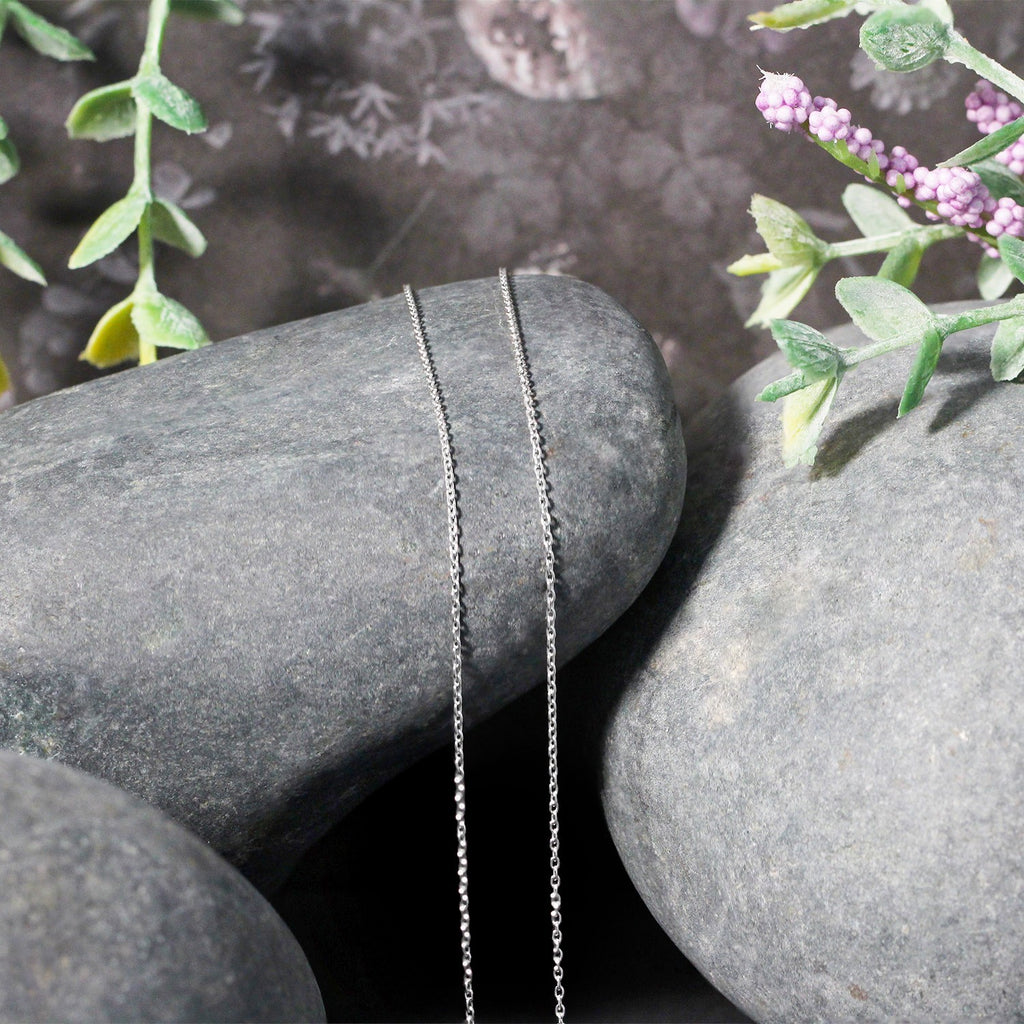10k white gold oval cable link chain featuring modern design and exquisite craftsmanship, perfect for layering or standalo...