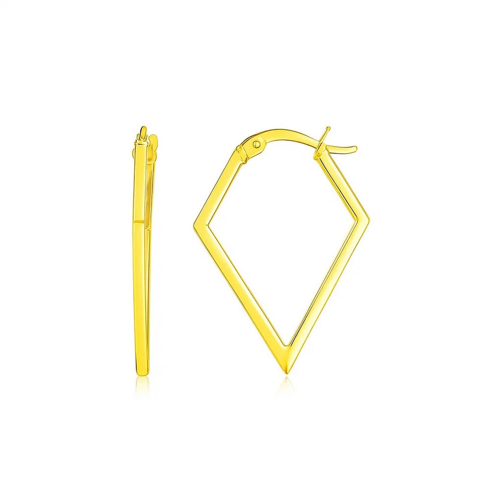 14k yellow gold hoop earrings adorned with sparkling diamonds, embodying classic elegance and timeless luxury.