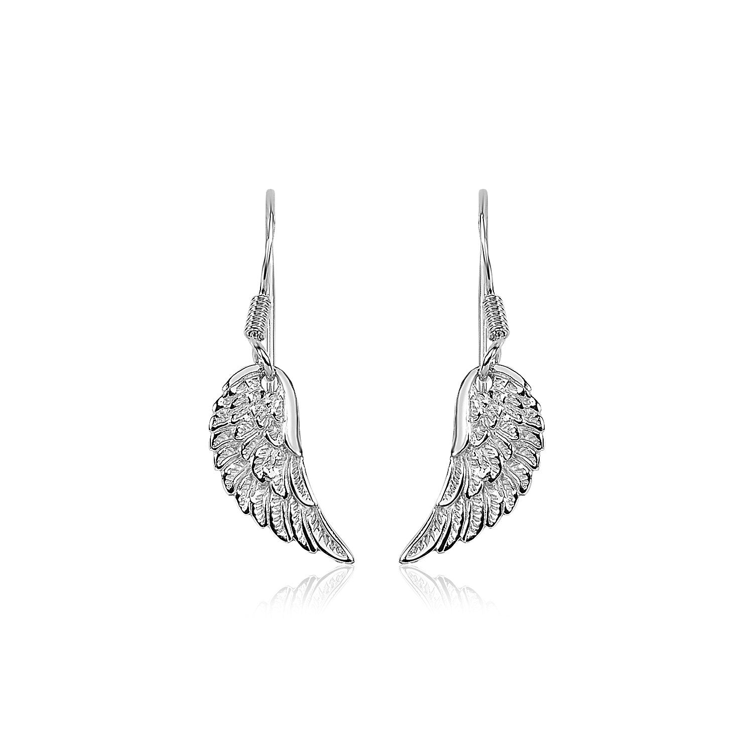 Sterling Silver Textured Drop Earrings