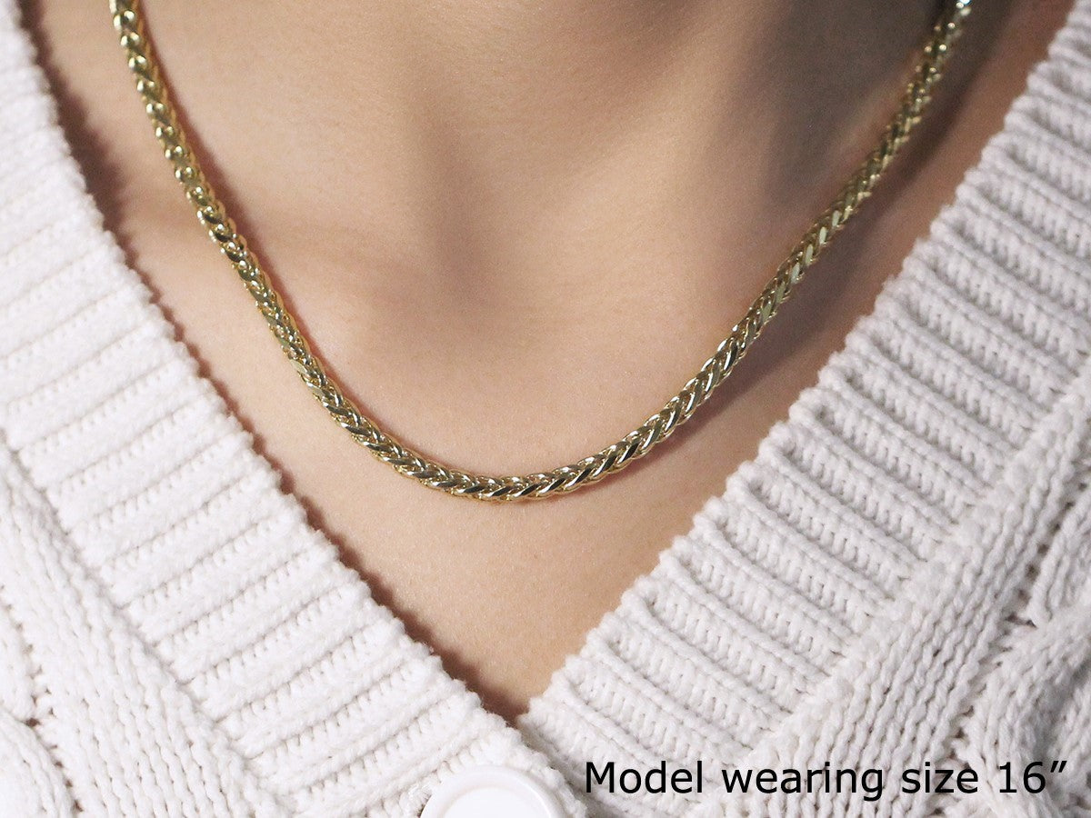 14k yellow gold diamond cut round Franco chain with modern design, showcasing exquisite craftsmanship and elegance.