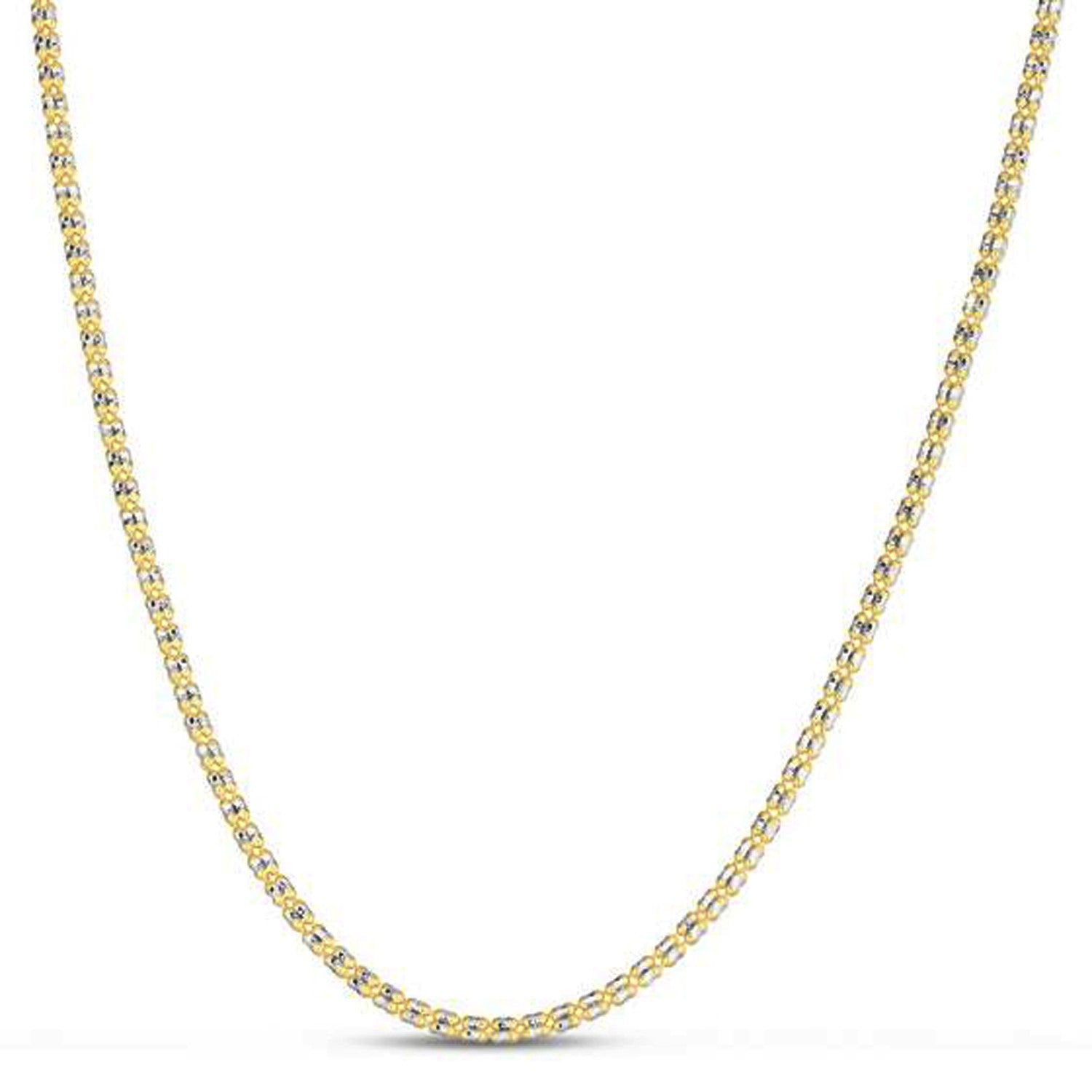 Contemporary 14k yellow gold Ice Barrel chain with elegant links, showcasing luxury craftsmanship and timeless design.