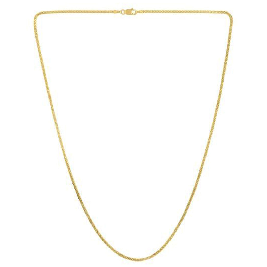 14k yellow gold modern popcorn chain with elegant links, showcasing luxury craftsmanship and timeless style.