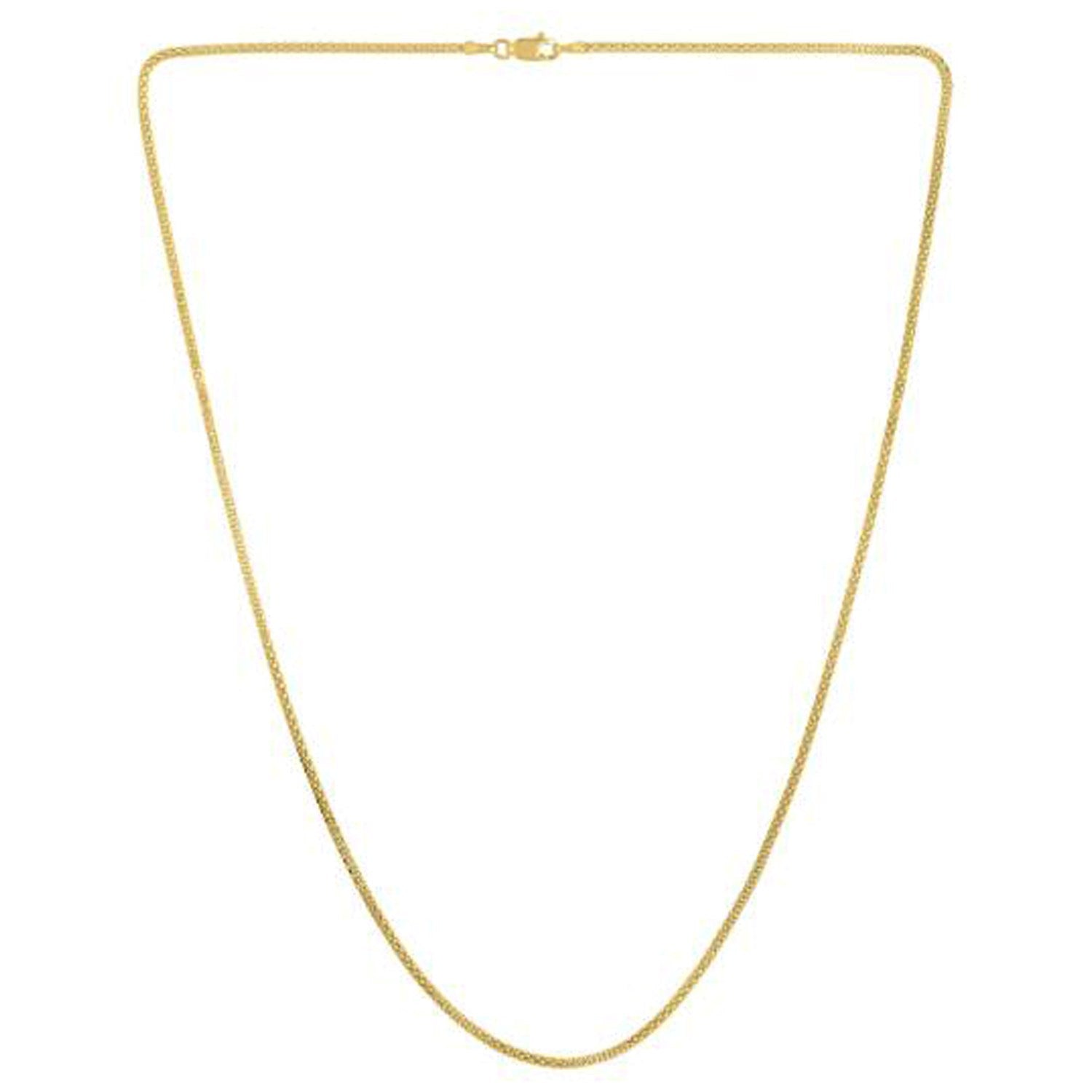 14k yellow gold modern popcorn chain with elegant links, showcasing luxury craftsmanship and timeless style.