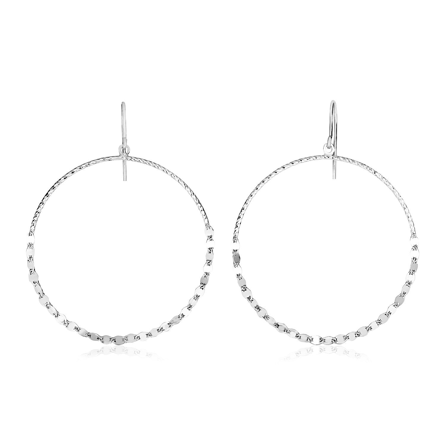 Sterling Silver Textured Dangle Earrings