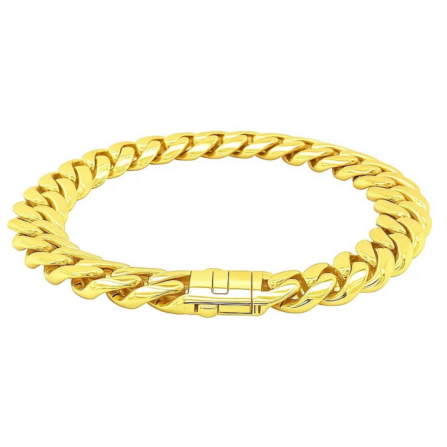14k yellow gold polished curb chain bracelet featuring modern link design, perfect for elegant layering or solo wear.