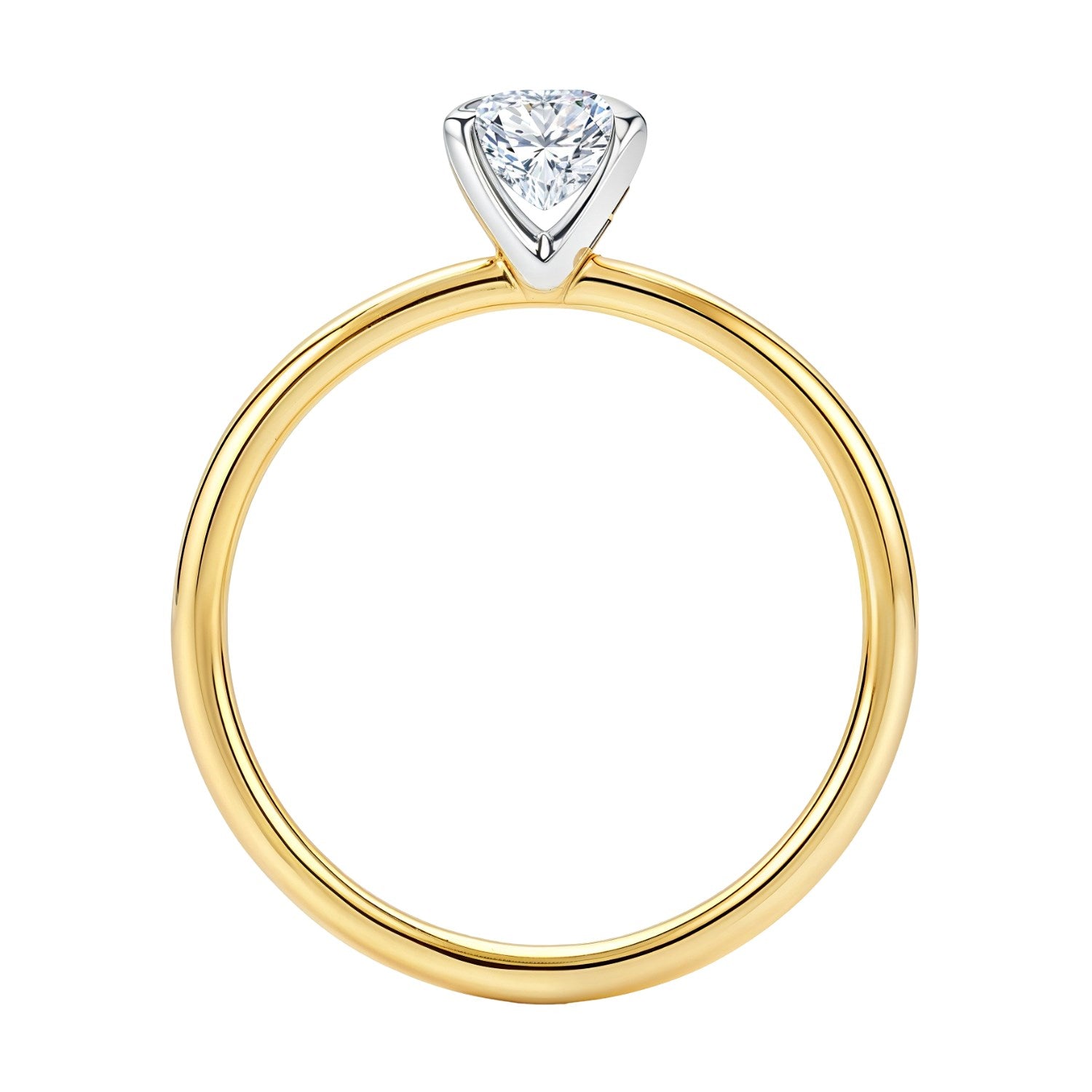 1.50Ct emerald lab-grown diamond ring in 10K yellow gold, featuring a contemporary bezel setting for a luxurious touch.