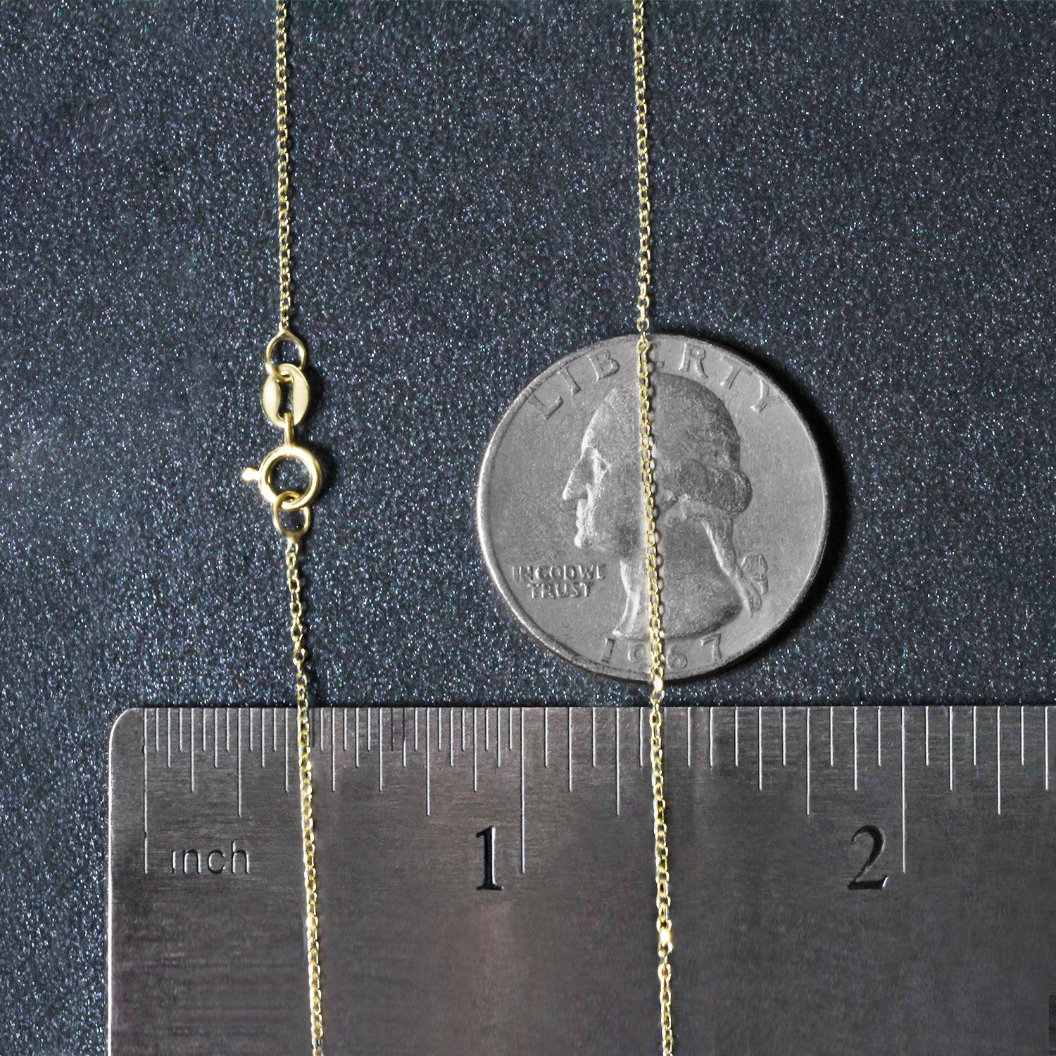 10k yellow gold diamond cut cable link chain, elegantly designed with delicate links, perfect for layering or solo wear.