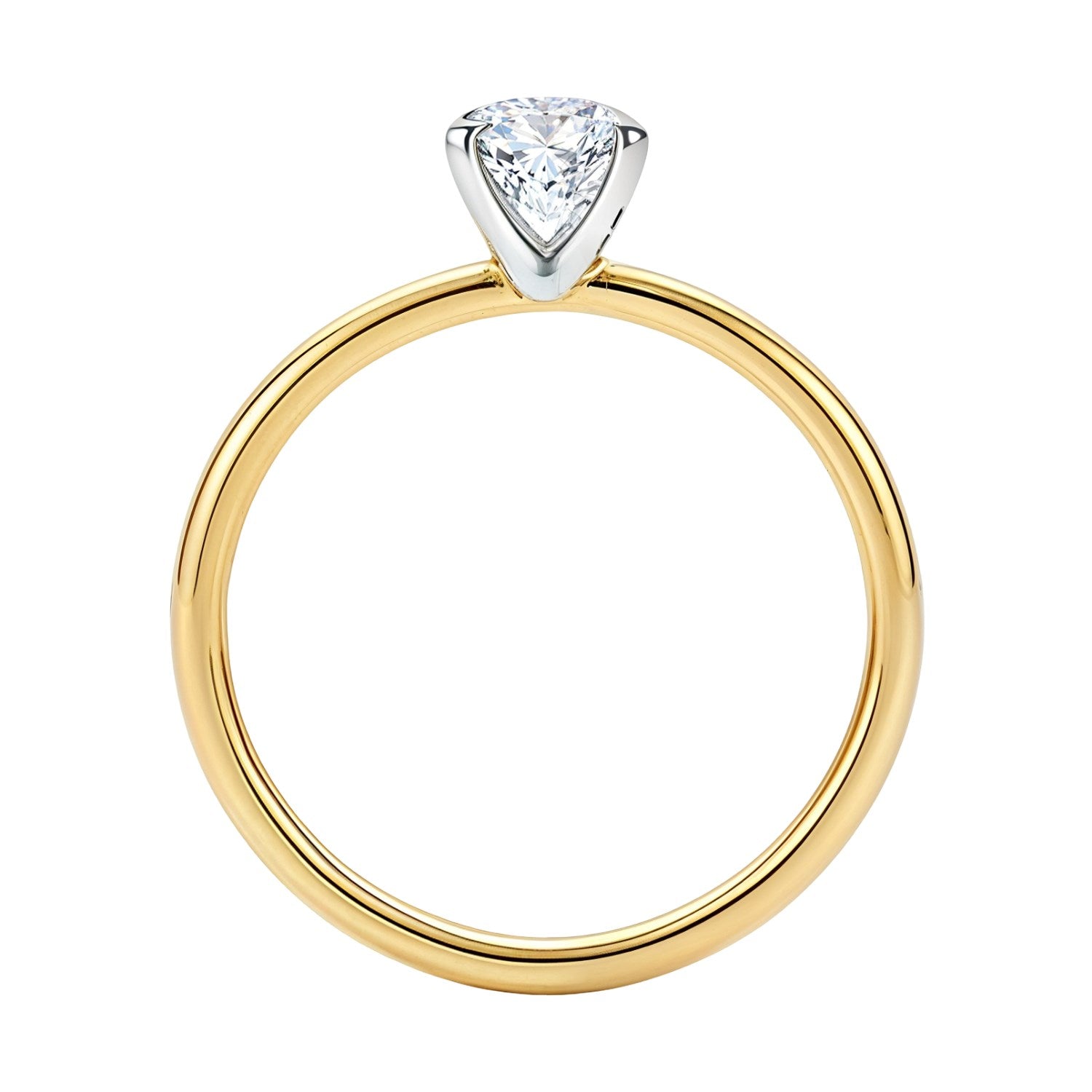 1 carat emerald lab-grown diamond solitaire ring in elegant 10K yellow gold, showcasing exquisite craftsmanship and style.