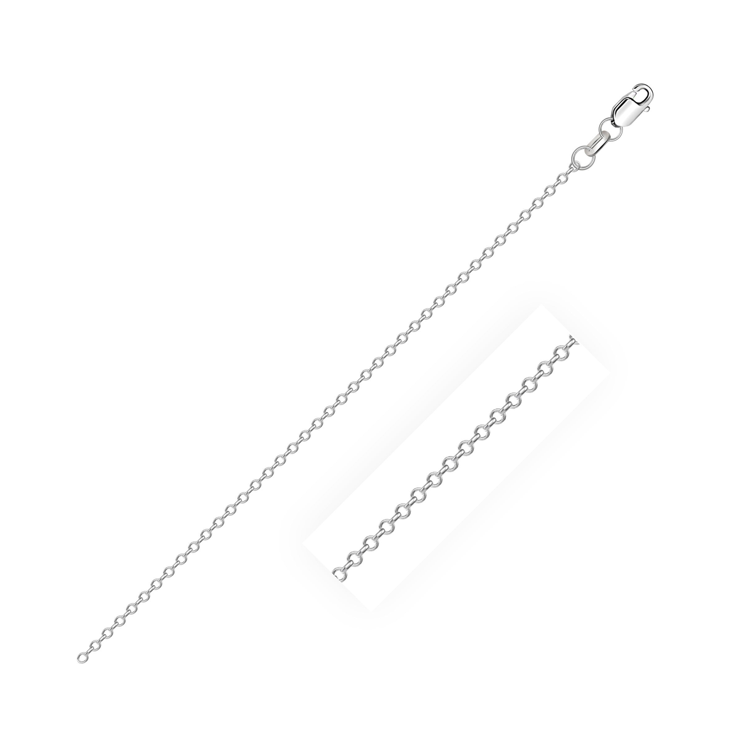 18k white gold diamond cut cable link chain, contemporary design with exquisite shine and elegance.