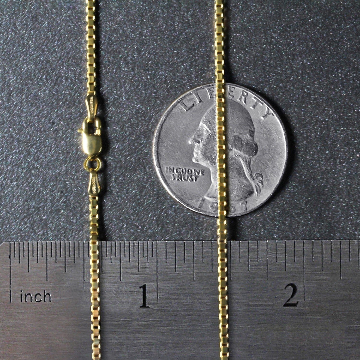 14k yellow gold classic box chain, 1.40 mm, modern design, perfect for layering or standalone elegance.