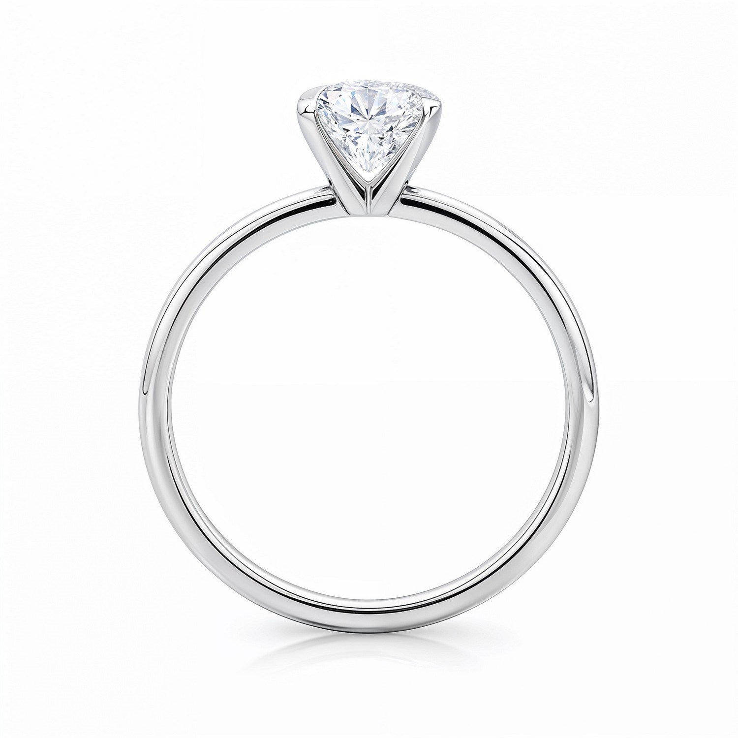 2 carat radiant lab grown diamond solitaire ring in 10K white gold, showcasing elegant design and exquisite craftsmanship.
