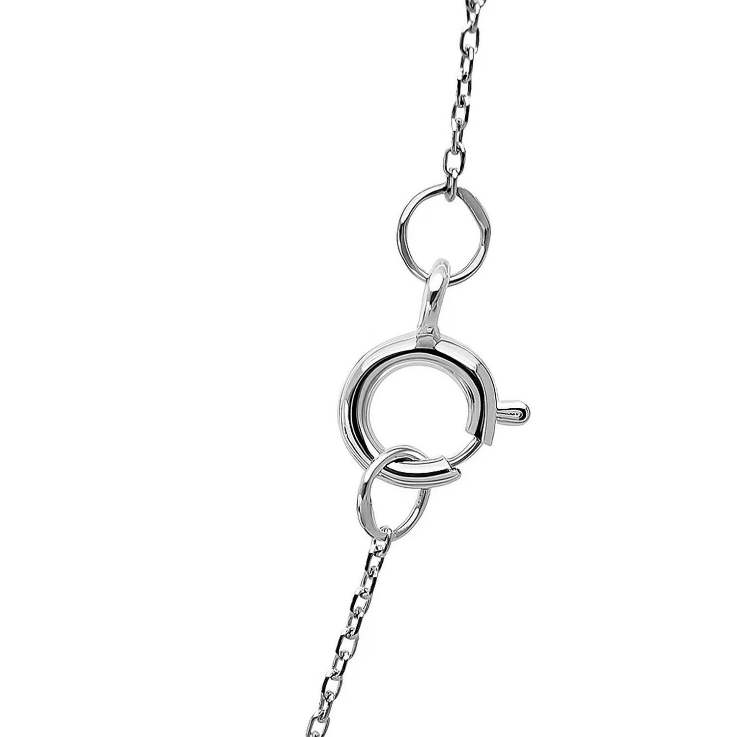 14k white gold diamond cut cable link chain, modern design, featuring elegant links and a luxurious finish.