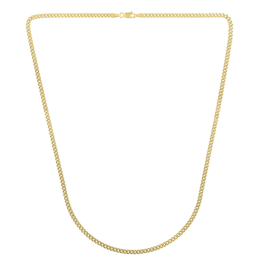 14k yellow gold light gourmette chain featuring modern links, perfect for layering or standalone elegance.