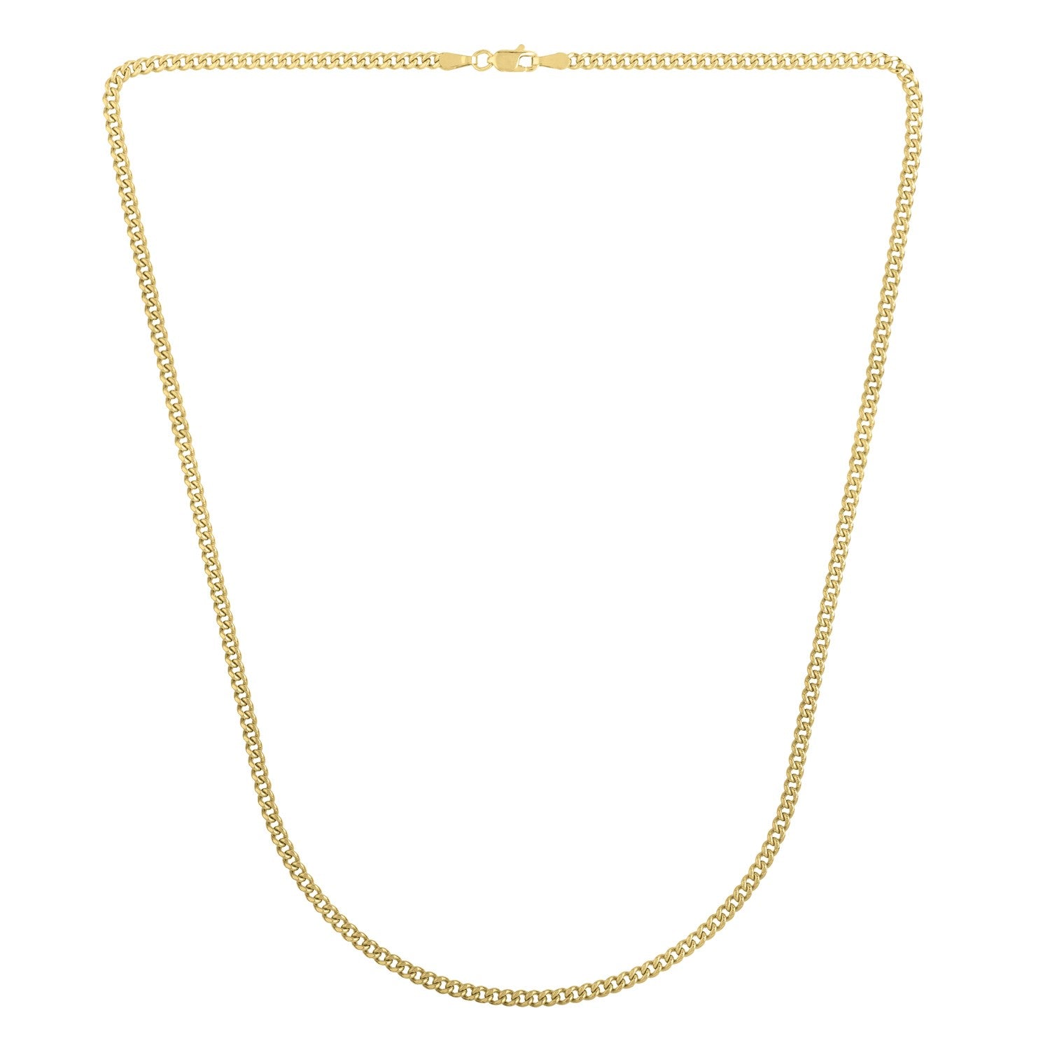14k yellow gold light gourmette chain featuring modern links, perfect for layering or standalone elegance.