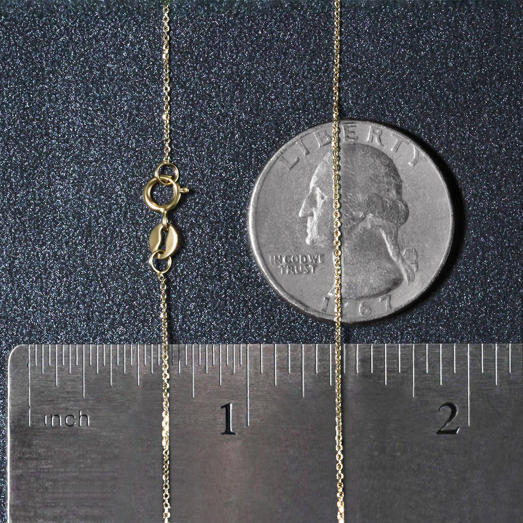 14k yellow gold diamond cut cable link chain with modern design, showcasing exquisite craftsmanship and elegance.