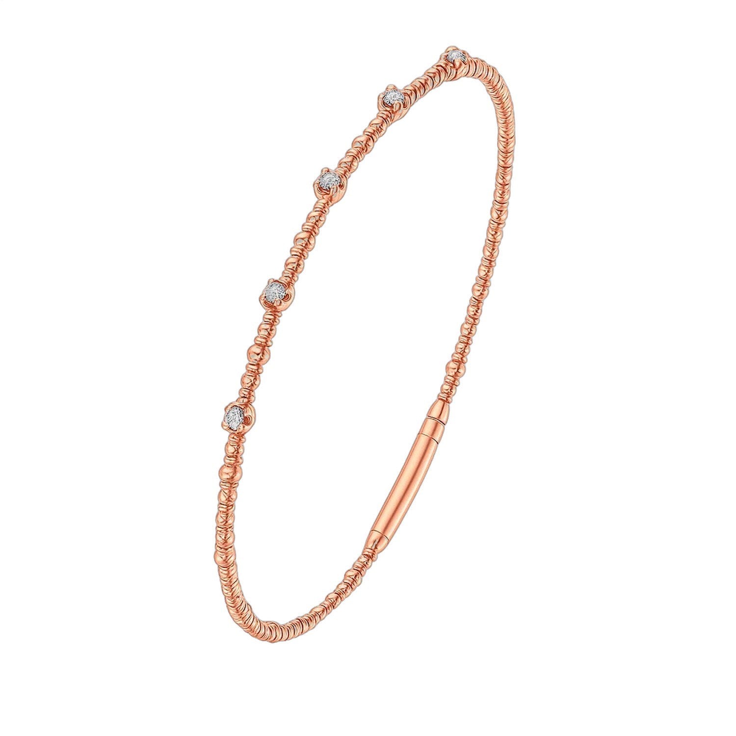 Classic 14k rose gold beaded bracelet featuring a delicate chain design, perfect for elegant layering or standalone wear.