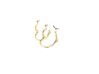 10k Heart-Shaped Hoop Earrings in Yellow Gold