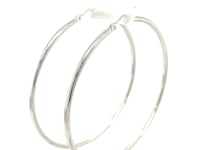 Hoop Earrings in 14k White Gold with Polished Finish