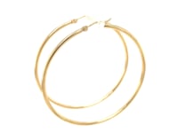 Hoop Earrings in Polished 14K Yellow Gold (2x55mm)