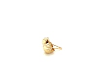 14k Yellow Gold Textured Diamond Stud Earrings