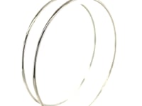 Boucles d'oreilles créoles rondes en argent sterling poli (70 mm)
