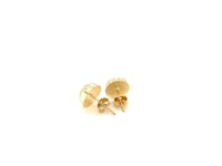 14k Yellow Gold Diamond Cut Flat Design Earrings
