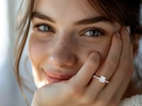 Ring with 1 Carat Cushion-Cut Lab-Grown Diamond, IGI G/VS1 in 10K White Gold