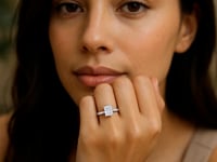 Ring with a Single 1 1/2 Carat Diamond Radiant Lab Grown IGI G/VS1 in 14K White Gold