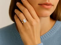 3 Carat Emerald Lab Grown IGI G/VS1 Diamond Solitaire Ring in 14K Yellow Gold