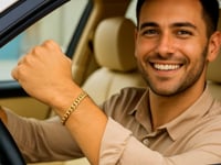 10 Karat Gelbgold Light Miami Cuban Armband (7,00 mm)