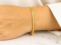 14k Жёлтое золото Solid Diamond Cut Round Franco браслет (2.70 мм)
