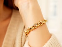 Bracelet with Polished Cable Motif in 14K Yellow Gold (9.65 mm)