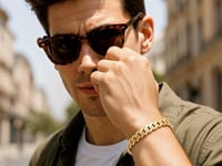 14 Karat Gelbgold, hochglanzpoliertes, modernes Lite Edge-Armband (8,00 mm)